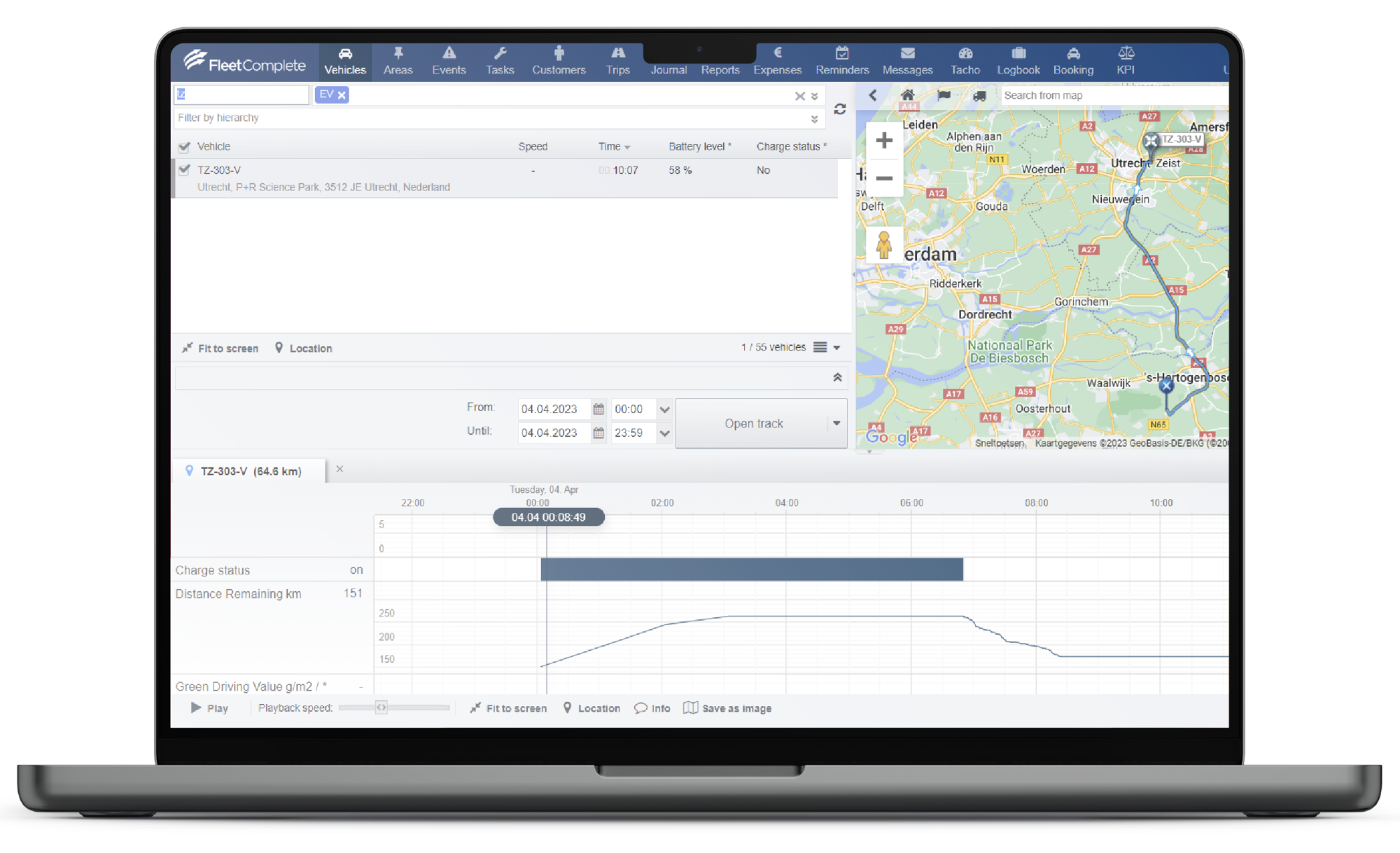 Distance remaining_macbook Duurzaam wagenpark met de juiste fleetmanagement-oplossing